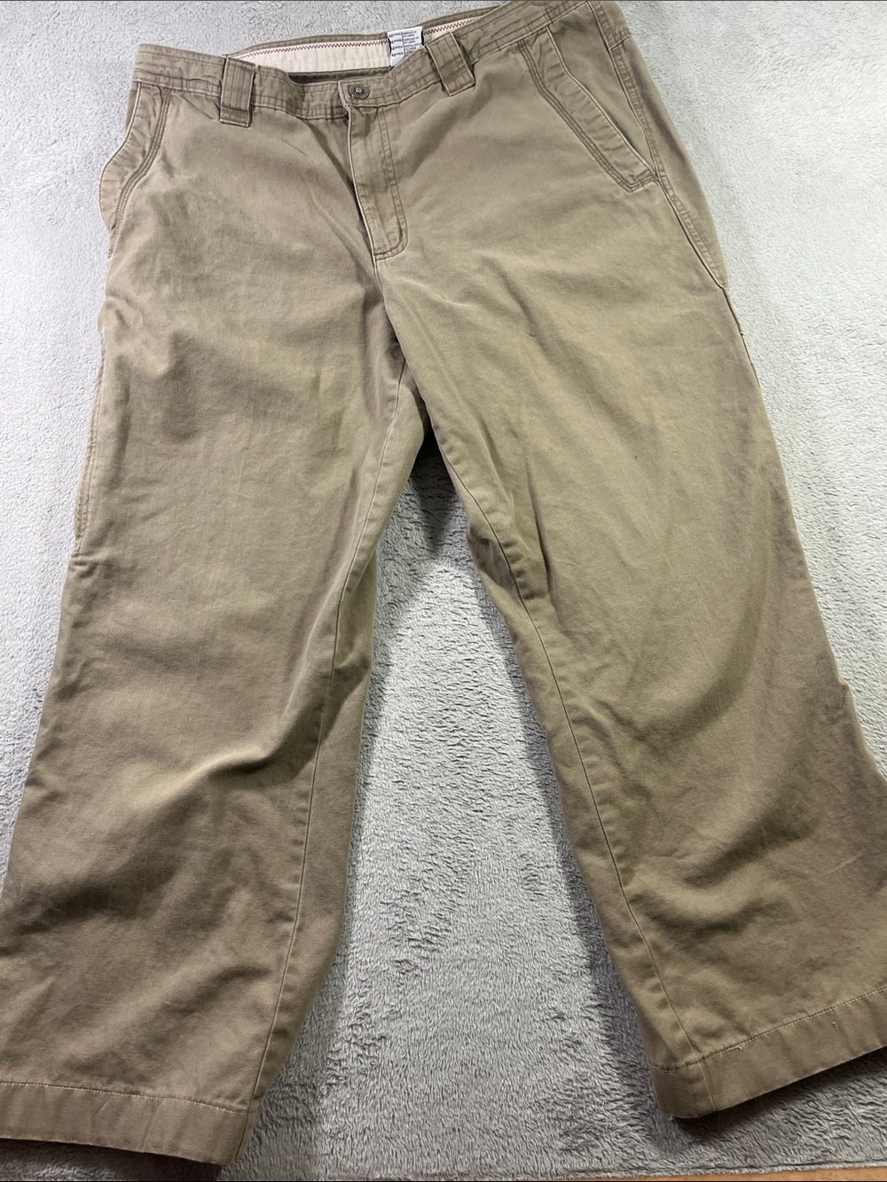 Columbia Men's Tan Chino Pants - Casual Straight Relaxed Legs Fit Size 36 Side Z
